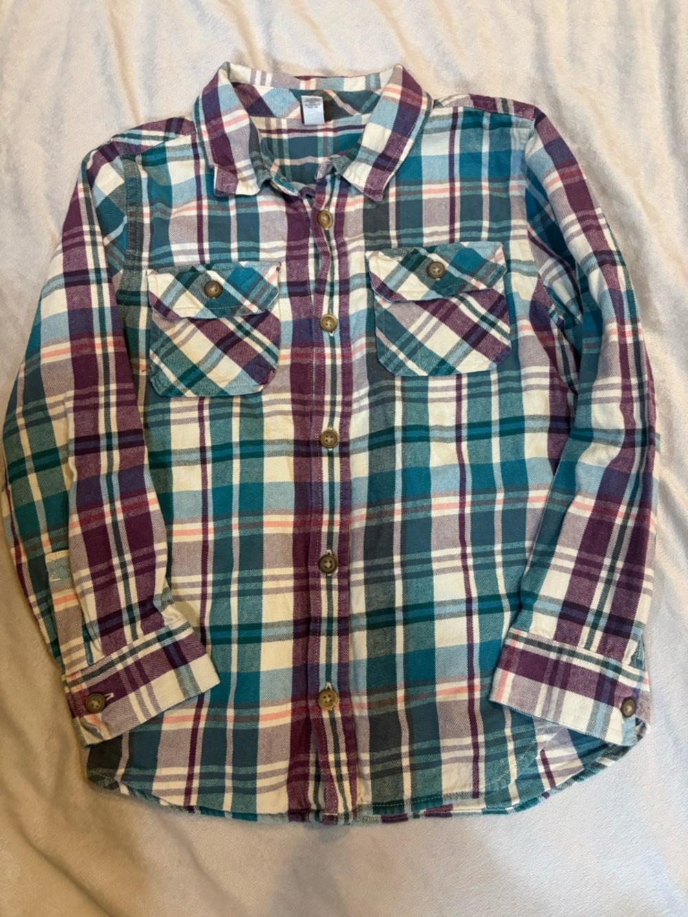 Tea Collection plaid collared shirt 8